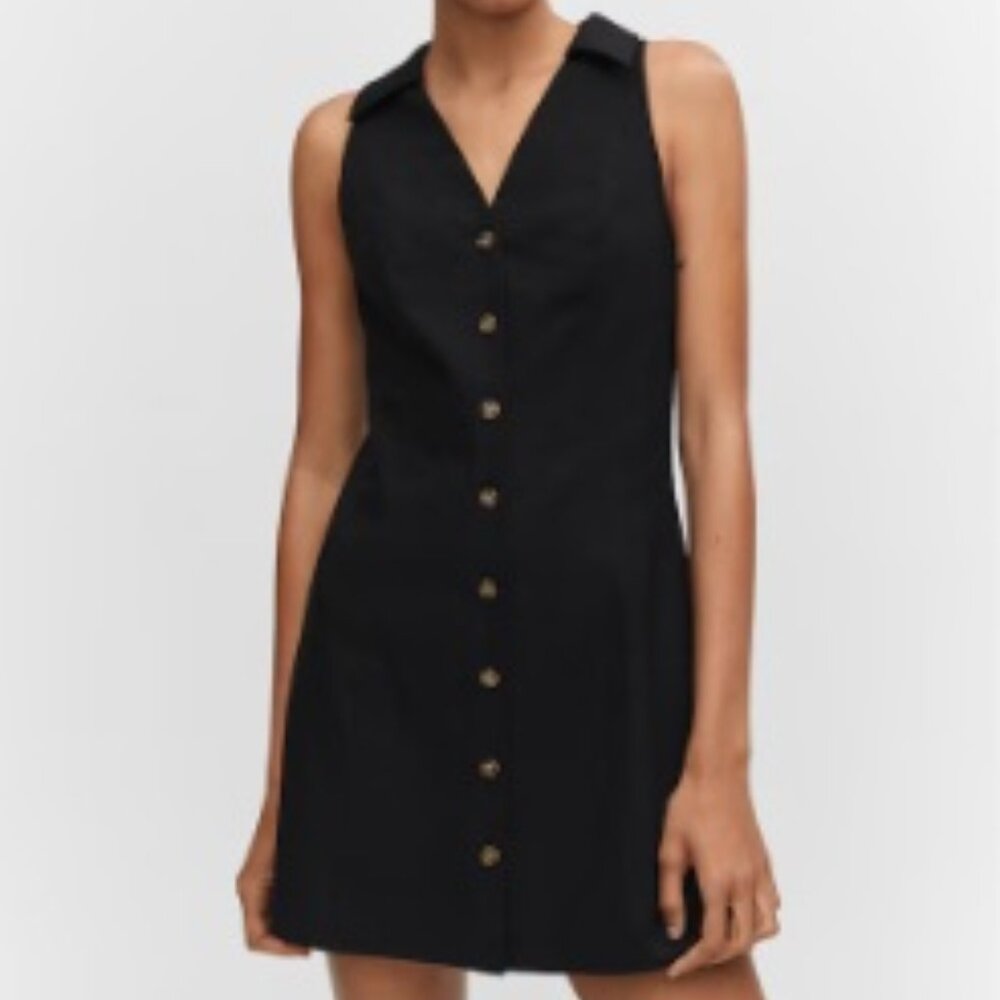 MANGO Ramie mini dress